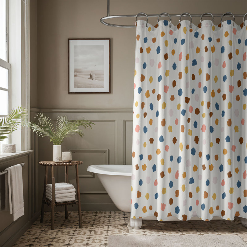 Daisy Vibe 1 Piece Standard Shower Curtain 74 H x 71 W